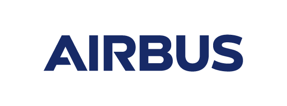 Blaues Firmenlogo der Firma AIRBUS